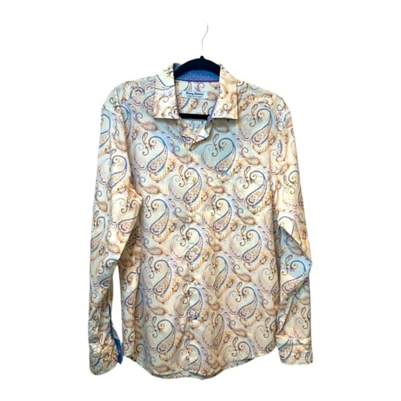 Tommy Bahama Newport Coast Long Sleeve Button Up Paisley Print Men Shirt Size M - Picture 1 of 17